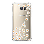 Evetane Coque Samsung Galaxy S7 anti-choc souple angles renforcés transparente Motif Marguerite