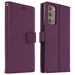 Avizar Housse Samsung Galaxy Note 20 Porte-carte Fonction Support Vidéo Dragonne Violet