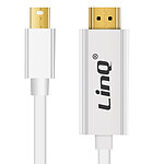 LinQ Câble Vidéo Mini DisplayPort Mâle vers HDMI Mâle 1.8m  Blanc