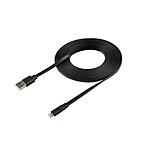 XTORM  Câble plat USB vers Lightning (3m)  Noir