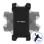 Akashi Support 2 Roue Smartphone/Phablette 6,8" Fixation Guidon Rotatif 360°
