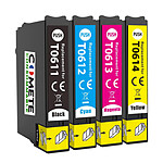 4 Cartouches T0615 compatibles Epson T0611 T0612 T0613 T0614 pour imprimantes Epson Stylus D68/D88