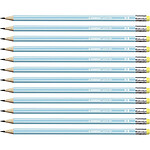 STABILO Crayon graphite pencil 160 bout gomme HB - bleu clair x 12
