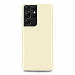 LaCoqueFrançaise Coque silicone liquide Beige pour Samsung Galaxy S21 Ultra 5G