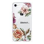 LaCoqueFrançaise Coque iPhone 7/8/ iPhone SE 2020 360 intégrale transparente Motif Amour en fleurs Tendance