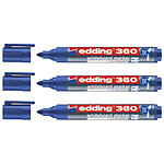 EDDING Marqueur pour Tableaux Blancs 360 Bleu Pointe Ronde 1,5-3 mm x 3