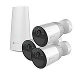 Kit 3 caméras IP Wi-Fi extérieure avec batterie et station de base - BC1-B3(4MP) Ezviz