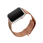 Avizar Bracelet pour Apple Watch 38 40 mm en maille milanaise avec Fermeture papillon Rose gold