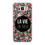Evetane Coque Samsung Galaxy S8 Plus 360 intégrale transparente Motif La Vie en Rose Tendance
