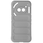 Avizar Coque pour Nothing Phone 2a Antichoc Silicone Motif texturé 3D Gris