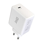 Jaym Chargeur Secteur Rapide USB-C GAN 65W 3A PD et PPS Blanc