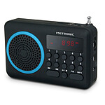 Metronic 477203 - Radio portable FM MP3 avec ports USB/micro SD - noir et bleu