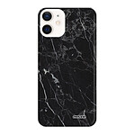 Evetane Coque iPhone 12 mini silicone transparente Motif Marbre noir ultra resistant