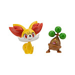 Pokémon - Pack 2 figurines Battle Figure First Partner Set Feunnec, Manzaï 5 cm
