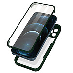 Avizar Coque pour iPhone 12 Pro Max Dos Plexiglas Avant Polymère Coins Renforcés Contour Vert