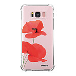 Evetane Coque Samsung Galaxy S8 Plus anti-choc souple angles renforcés transparente Motif Coquelicot