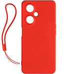 Avizar Coque pour OnePlus Nord CE 3 Lite 5G Silicone Soft Touch Finition Mate Anti-trace  Rouge