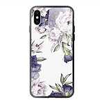 LaCoqueFrançaise Coque iPhone X/Xs Coque Soft Touch Glossy Pivoines Violettes Design