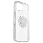 OtterBox Coque pour iPhone 13 avec Poignée PopGrip Otter+ Pop Symmetry Transparent avec paillettes
