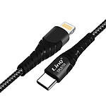 LinQ Câble USB-C vers Lightning Power Delivery 3.0 5A / 20W Longueur 1.2m  Noir
