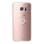 LaCoqueFrançaise Coque Samsung Galaxy S7 Edge 360 intégrale transparente Motif Coeur Blanc Amour Tendance