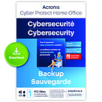 Acronis Cyber Protect Home Office Essentials 2023 - Licence 1 an - 1 PC/Mac + nombre illimité de terminaux  mobiles - A télécharger