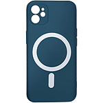 Avizar Coque MagSafe pour iPhone 12 Soft Touch Finition Mate Bords Surélevés  bleu