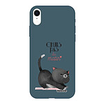 Evetane Coque iPhone Xr Silicone Liquide Douce bleu nuit Chuis pas du matin