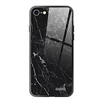 Evetane Coque iPhone 7/8/ iPhone SE 2020/ 2022 Coque Soft Touch Glossy Marbre noir Design