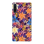 LaCoqueFrançaise Coque Samsung Galaxy Note 10 360 intégrale transparente Motif Fleurs violettes et oranges Tendance