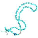 Avizar Bijou de Téléphone Bracelet à Perles Bleues Collection Audacious