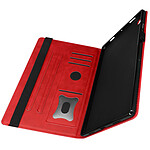 Avizar Étui Samsung Tab A8 10.5 2021 Clapet Porte-cartes Fonction Support Vidéo rouge