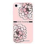 LaCoqueFrançaise Coque iPhone 7/8/ iPhone SE 2020 Silicone Liquide Douce rose pâle Rose Pivoine