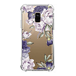 LaCoqueFrançaise Coque Samsung Galaxy A8 2018 anti-choc souple angles renforcés transparente Motif Pivoines Violettes