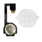 Avizar Bouton Home Complet avec nappe de connexion pour Apple iPhone 4 Blanc