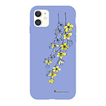 LaCoqueFrançaise Coque iPhone 11 Silicone Liquide Douce lilas Fleurs Cerisiers