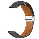 Avizar Bracelet pour Galaxy Watch 5 / 5 Pro / 4 Cuir Fermoir Boucle Magnétique  noir