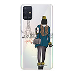 LaCoqueFrançaise Coque Samsung Galaxy A51 5G silicone transparente Motif Working girl ultra resistant