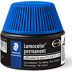 STAEDTLER Lumocolor flacon-recharge, permanent, bleu