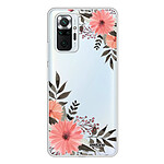 Evetane Coque Xiaomi Redmi Note 10 Pro 360 intégrale transparente Motif Fleurs roses Tendance