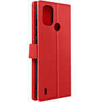 Avizar Etui pour Nokia C21 Plus avec Support Vidéo et Portefeuille  Rouge