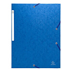 EXACOMPTA Chemise à élastique Scotten, carton, A4, bleu x 10