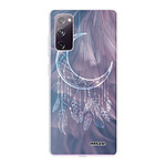 Evetane Coque Samsung Galaxy S20 FE 360 intégrale transparente Motif Lune Attrape Rêve Tendance