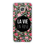 Evetane Coque Samsung Galaxy S7 360 intégrale transparente Motif La Vie en Rose Tendance