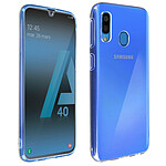 Avizar Coque Samsung Galaxy A40 Silicone Souple et Film Verre Trempé 9H Transparent