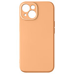 Avizar Coque Silicone pour iPhone 15 Caméra Protégée Doux au Toucher  Orange