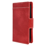 Avizar Housse pour Smartphone 4.5 à 5 pouces Universelle Porte-cartes Fonction slide  rouge