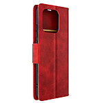 Avizar Étui Portefeuille Rouge  pour Xiaomi Redmi 12C, série Bara Soft Leather