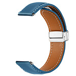 Avizar Bracelet pour Galaxy Watch 5 / 5 Pro / 4 Cuir Fermoir Boucle Magnétique  bleu