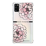 LaCoqueFrançaise Coque Samsung Galaxy A41 anti-choc souple angles renforcés transparente Motif Rose Pivoine